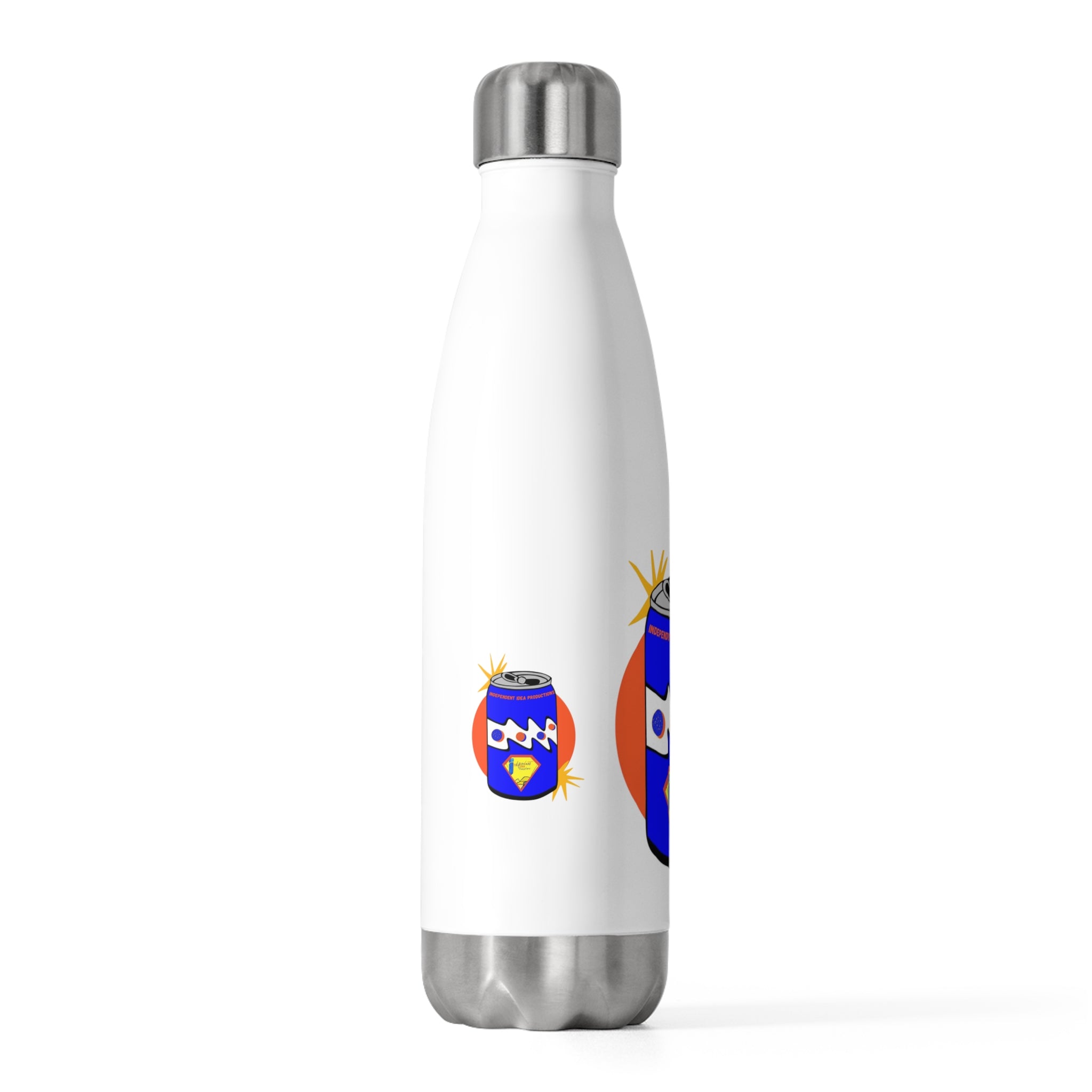 Insulated Bottle — Retro Blue Soda Can Design 20oz