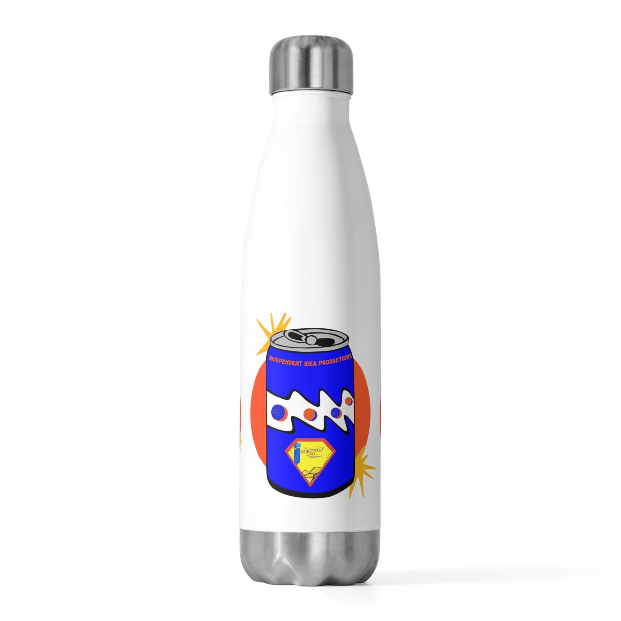 Insulated Bottle — Retro Blue Soda Can Design 20oz