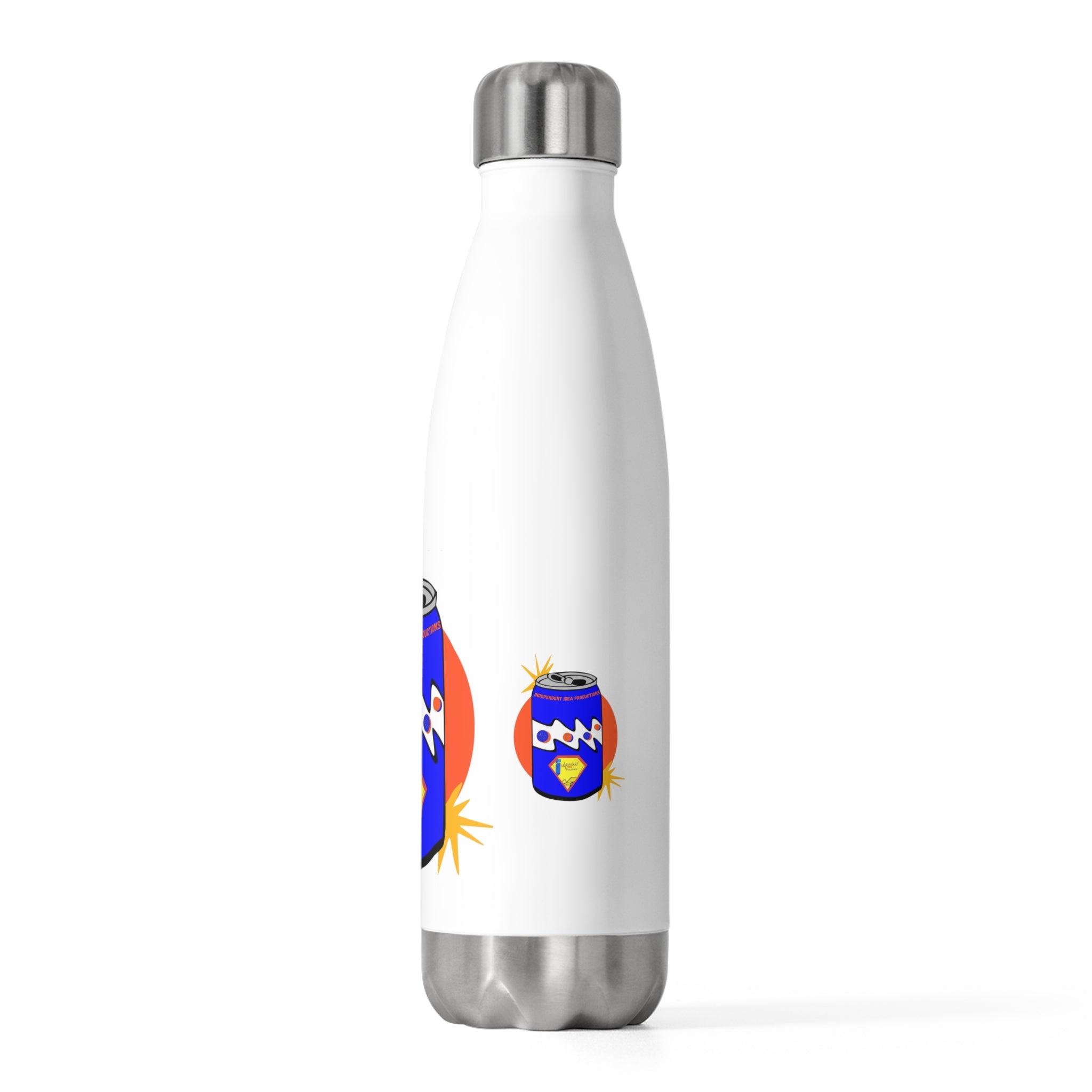 Insulated Bottle — Retro Blue Soda Can Design 20oz